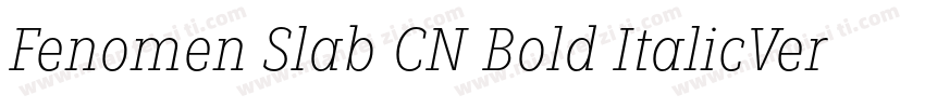 Fenomen Slab CN Bold ItalicVersion字体转换